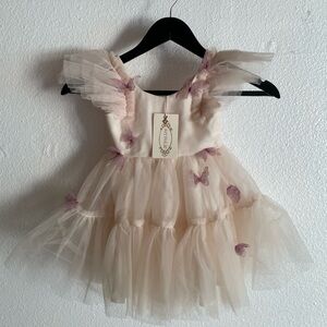 Joyfolie Cream and Purple Tulle Kids Costume